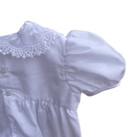 Baby Little Things Mean A Lot Christening Gown & Bonnet Set Sz 6 Months - Picture 13 of 14